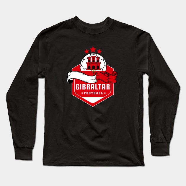 Gibraltar Football Long Sleeve T-Shirt by footballomatic